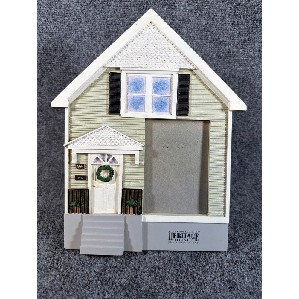 Pampered Chef Heritage Home 20th Anniversary House Photo Frame Cottage Decor